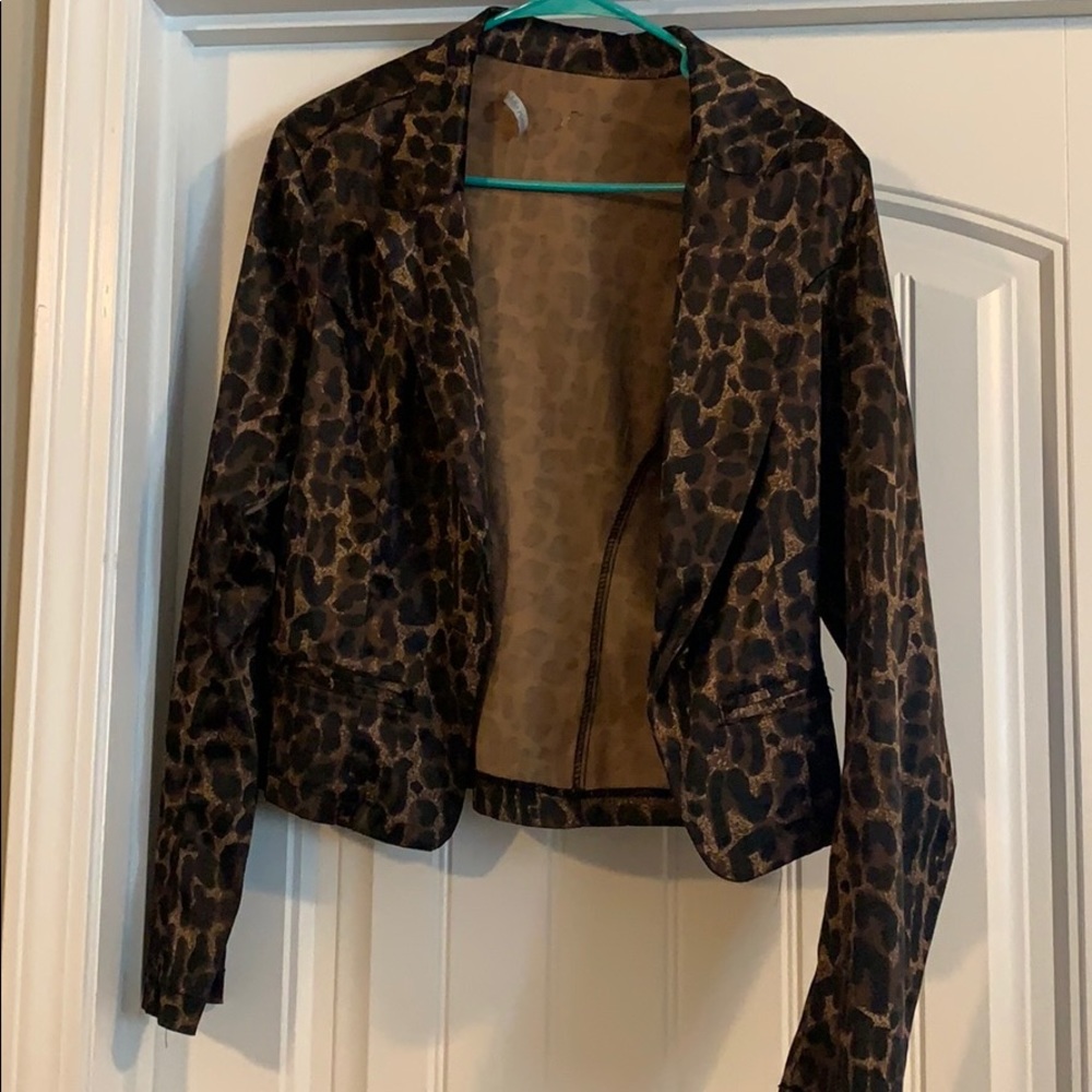 Leopard Print Blazer